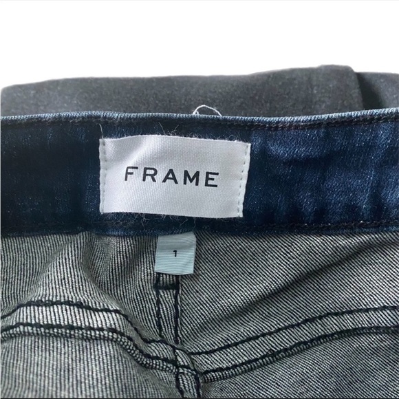 Women’s FRAME Denim Le One Skinny Mid Rise Jeans Size 1 (23-28, US 00-6) - Picture 4 of 14